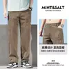 Pantalones Cargo de Bolsillos Múltiples para Hombre, Primavera y Verano, Versátiles, Holgados, Rectos, Casuales, Antiarrugas, Modernos, de Pierna Ancha