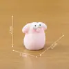 Linda figura redonda de cerdo con ojos grandes para micro paisajismo, accesorio de decoración DIY para casa de muñecas, adorno de escritorio mini