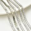 Cadena de circonitas cuadradas brillantes de colores mixtos, cadena densa de diamantes de imitación 5A, accesorios para collares DIY, cadena de decoración de ropa