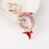 Serie Oceánica Dibujos Animados Familia Delfín Llavero Colgante de Bolso Cadena de Llaves Accesorios de Animales Marinos Pequeños Regalos