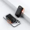 Mini Power Bank Portátil Transfronteiriço com Cabo Embutido, Carregamento Rápido de 35W, Grande Capacidade de 20000mAh, Power Bank com Cabo Retrátil