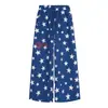 Nuevos Pantalones Anchos de Hip-Hop con Estampado de Estrellas Retro Americano Versátiles, Pantalones Casuales de Marca de Moda de Corte Holgado