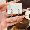 Elegantes pendientes de borla, tachuelas elegantes y chic, colgantes para orejas, hilos para orejas, pendientes versátiles de circonita de moda coreana al por mayor