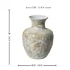 Jarrón de cerámica vintage, pintado a mano, con borde dorado. Vaso decorativo de porcelana estilo europeo, de lujo ligero. Adecuado para decoración del hogar, bodas y como pieza decorativa. Disponible al por mayor