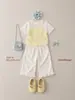 Conjunto de Verano para Niñas Chaleco Elegante Manga Corta Pantalones Casuales Lindos Ropa de Bebé Estilo Delgado de Verano Top Dulce Pantalones