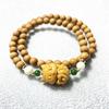 Pau-rosa Sândalo Palavras Verdadeiras Cartão de Mão Pulseira de Círculo Único 8mm Pulseira Portátil Versátil de Madeira