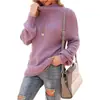 2026 Aliexpress Nuevo Comercio Exterior Suéter de Cuello Alto Talla Grande para Mujer Manga Larga Jersey de Punto Grueso Cardigan Holgado
