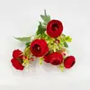 Flor de Seda Europea Ramo de Rosas Artificiales Accesorios para Fotografía Pared de Flores Simple Moderna Flor Artificial Boda Hotel Comercio Exterior Transfronterizo