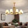 Lámpara de araña para sala de estar, Lujo minimalista moderno americano, Lámpara elegante para comedor y dormitorio principal, Luminarias de iluminación de alta gama totalmente de cobre estilo rústico vintage