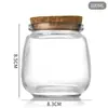 Botella de Vidrio Transparente Espesado para Pudín con Tapa, Botella para Yogur, Botella de Leche, Botella Vacía para Reenvasado de Gelatina, Venta al por Mayor