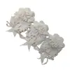 Estambres de flor tridimensionales, encaje bordado soluble en agua, flores grandes, patrones calados, ropa de mujer, dobladillo de vestido de novia, accesorios hechos a mano y accesorios