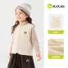 Colete para Bebê Dudu para Meninos, Blusa Sem Manga de Outono para Meninos, Camisa Sem Manga de Outono e Inverno, Roupa Íntima de Malha Waffle para Bebês