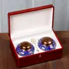 Yuerui Latas de Té Esmaltadas Cajas de Regalo Almacenamiento de Materiales Medicinales de Alta Gama Sello Pequeño Altar Cerámico Botella de Té Grande Vacía