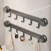 Fila de ganchos adhesivos para baño, gancho de ventosa, sin taladro, resistente, para uso en cocina y hogar, fila de ganchos para ropa en la parte trasera de la puerta