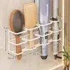 Estante de Almacenamiento para Rizadores de Baño, Soporte Antiescaldaduras para Planchas, Soporte de Pared para Planchas Alisadoras y Peines de Baño, Instalación sin Taladro