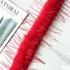 Tiras de Pena de Peru Artificial Processadas Personalizadas, Acabamento de Penugem Colorido, Acessórios de Vestuário Espessados e Alargados, Tiras de Franja para Chapéus