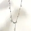 Colar Borboleta com Franja de Pérola Feminino 2023 Novo Estilo Estilo Popular Design Corrente de Clavícula de Alta Qualidade Corrente de Pescoço de Luxo Leve Nicho