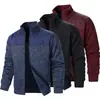 Novo Suéter Masculino Suéter Splicing Outono e Inverno Masculino Jaqueta Cardigan com Zíper Masculino Conjunto de Três Peças