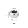 Nuevas Cuentas Espaciadoras Asimétricas de Plata de Ley S925 Mate Retro Viejas de Plata Rota Accesorios para Pulseras DIY
