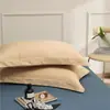 Funda de Almohada de Algodón de Fibra Larga 100S de Lujo Hotel Estrella Funda de Almohada de Algodón Puro Pieza Única 48cmx74cm Par de Dos (Pedido 2)