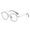 Armazón de Lentes Ultraligero Titanio Puro Polígono 50 Femenino Abanico Coreano Casual Masculino Estudiante de Arte Moda F61003 Espejo
