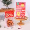 Bolsa de Embalaje para Pan de Navidad Autosellable Bolsa Pequeña para Pan Comida Bolsa de Papel Kraft Blanco Bolsa para Empaque de Pan Tostado en Rebanadas para Hornear 450g