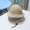 Chapéu infantil Primavera e outono protetor solar fino para meninos e meninas jardim de infância pequeno chapéu amarelo bebê chapéu de sol bebê chapéu de pescador