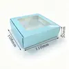 Caja de Avión Cuadrada con Ventana de Papel Kraft Transfronteriza Cartulina Blanca Cartulina Dorada Jabón Artesanal Galleta Baratija Caja de Regalo Plegable Venta al por Mayor