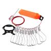 Cerradura para Peces en Bolsa de 5 Hebillas Acero Inoxidable Señuelo Cerradura para Peces Cerradura Enhebrador de Hilo de Pescar Cerradura de Hebilla para Peces Vivos Dispositivo para Peces Cuerda de Nylon Cerradura para Peces