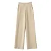 Pantalones de Cachemir Estrechos de Pierna Ancha 2026 Otoño e Invierno Nuevos para Mujer de Cintura Alta, Fluidos, Casuales, Color Sólido, Elegantes, Cálidos, de Pierna Recta