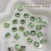 Decoraciones para Uñas con Pedrería Acabado Blanco K9, Pedrería Ovalada sin Base Hielo Azúcar Deslumbrante de Alta Gama, Accesorios de Pedrería para Uñas de Lujo Ligero