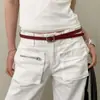 Cinturón Ancho con Remaches de Diseñador Único para Mujer, Estilo Y2K con Pedrería de Mariposa, Adecuado para Jeans y Vestidos, Decoración de Cinturón