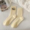 Calcetines al por mayor de Cheng para otoño e invierno de mujer, forrados de vellón, gruesos, cálidos, estilo terciopelo, muñeca estilo INS para dormir, versátiles, tipo calcetín de rizo