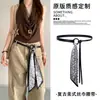 Cinturón Retro para Mujer, Estilo Étnico, Lujo Ligero, Estilo Bohemio de Alta Gama, Cadena de Cintura Tejida a Mano, Accesorios de Corbata, Cinturón