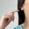 Pendientes de Aro con Goteo de Aceite Estilo Francés, Suaves y Frescos, Pendientes Pequeños y Versátiles para el Trabajo, Pendientes Dulces y Sencillos Estilo Vacaciones