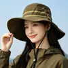 Sombrero de pescador de ala ancha de moda para mujer, nuevo sombrero de protección solar de primavera y verano, sombrero de sol transpirable para pesca y senderismo al aire libre