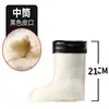 Cobre-sapatos longos de lã polar, resistentes ao calor e ao frio, espessados, com forro de fleece, para uso interno, proporcionando calor e espessura extras, disponíveis nos estilos de cano alto, médio e baixo para o inverno