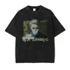 Camiseta Manga Curta Gola Redonda Y2K Roupas Masculinas Novidades
