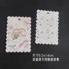 9.5X14 Patrón de Doble Cara Borde Ondulado Tarjeta con Agujero Cadena para Teléfono Móvil Tarjeta Trasera DIY Cadena para Llaves Tarjeta Colgante Tarjeta de Papel