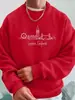 Londres Inglaterra Estampa de Letras Moletom Simples Masculino Casual Macio Camisa Esportiva Moda Roupa Básica Manga Longa Quente