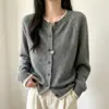 Cárdigan de punto de alpaca con bloques de color para mujer, nueva colección otoño/invierno 2026, elegante y con estilo, adecuado para figuras petite, suéter de punto, prenda exterior