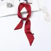Bolsa de Color Sólido ins con Asa de Lazo Pequeño Bufanda de Seda chic Correa para el Cabello Delgada Estrecha Versátil Bufanda de Cinta de Verano para Viajero