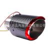 Carro com luz traseira garganta 2,5 polegadas com luz LED padrão de fibra de carbono garganta traseira 63mm carro modificado chama emissora de garganta traseira