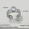 Anillo Yusen de Acero Inoxidable con Circonita Europea y Americana Acero de Titanio No se Desvanece Joyería para Manos Nicho Lujo Accesible Joyería Transfronteriza de Gama Alta para Mujeres