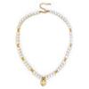 Collar multicapa para mujer, estilo étnico europeo y americano, con perlas naturales nicho, tejido a mano, cadena de clavícula con cuentas.