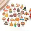 27 Acción de Gracias Calabaza con Goteo de Aceite Cosecha Coche Ardilla Pavo Zorro Colgantes Accesorios para Joyería DIY Adornos Colgantes