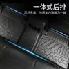 Adecuado para Coche Leapmotor D19 de Seis Plazas de 26 Años, Alfombrilla Ecológica TPE para Compartimento Delantero, Alfombrilla para Maletero con Patrón de Fibra de Carbono, Alfombrilla para Respaldo, Impermeable