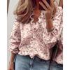 2024 Amazon Wish Aliexpress Ebay Primavera e Verão Europeu e Americano Novo Camisas de Babados de Manga Comprida Camisas Femininas