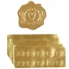En stock de fábrica Tarjeta de Invitación Adhesiva en Relieve Tarjeta de Felicitación Sello de Acero Decorativo Pegatina para Sobre de Invitación Pegatina de Sellado