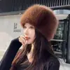 Nuevo Estilo Coreano Otoño e Invierno Piel de Zorro Invierno Engrosado Imitación de Cuero Mongol Sombrero Cálido Protección para Orejas Princesa Hada